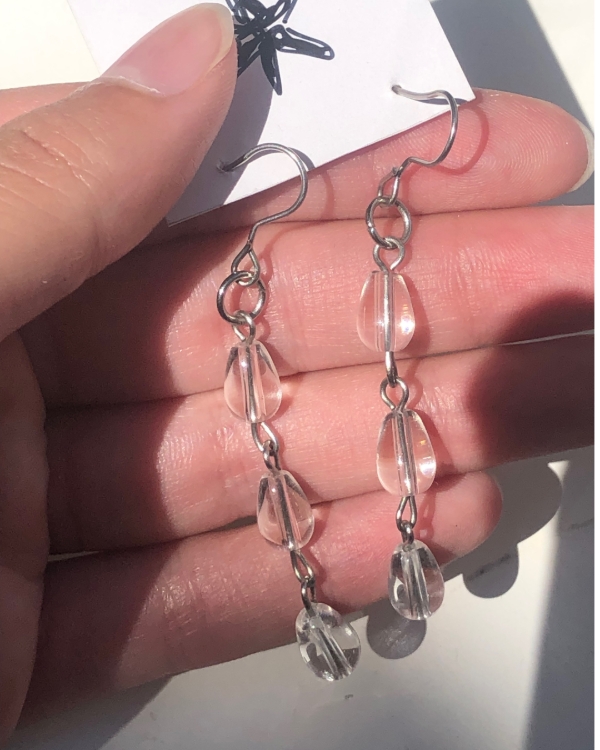 Producto - Aros Lágrimas Cristal
