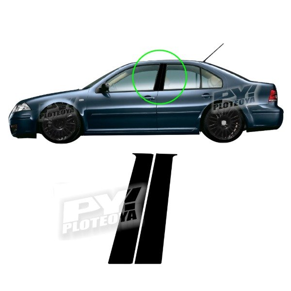 Producto - calco parantes para volkswagen bora completo 4 piezas PLOTEOYA