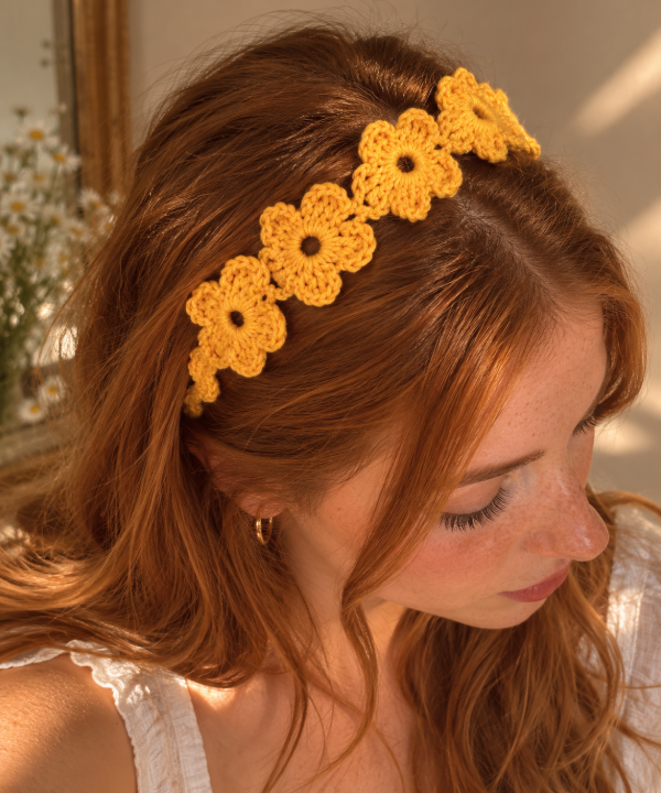 Producto - Vincha crochet Zinnia