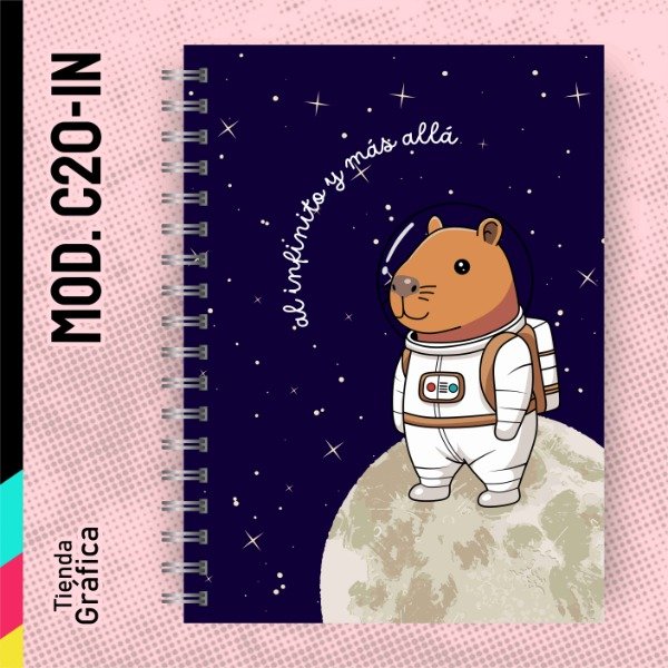 Producto - Cuaderno C20 - IN  - Capibara en la luna