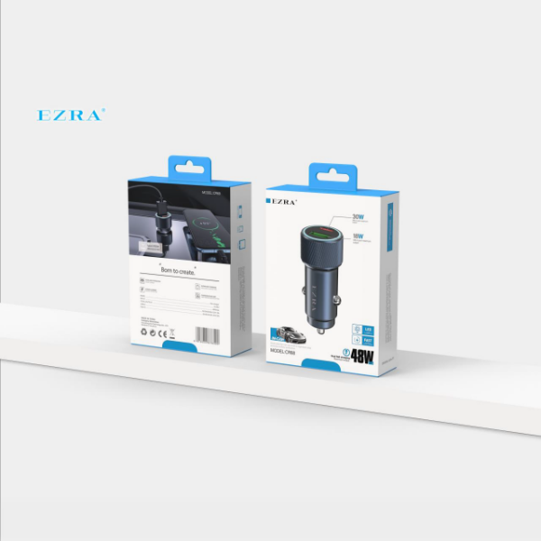Producto - Adaptador de  Auto +  Luces Led de  48W - 30W TPC - 18W USB CR68.