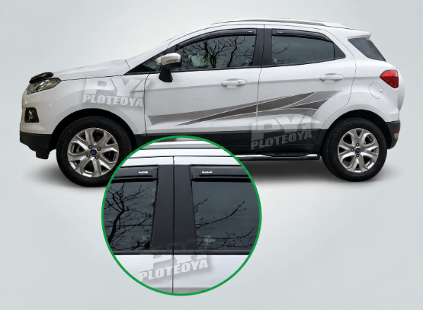 Producto - Calcos Parantes para Ecosport Ford Kinetic KD por lateral (2 piezas) - Liso - 1
