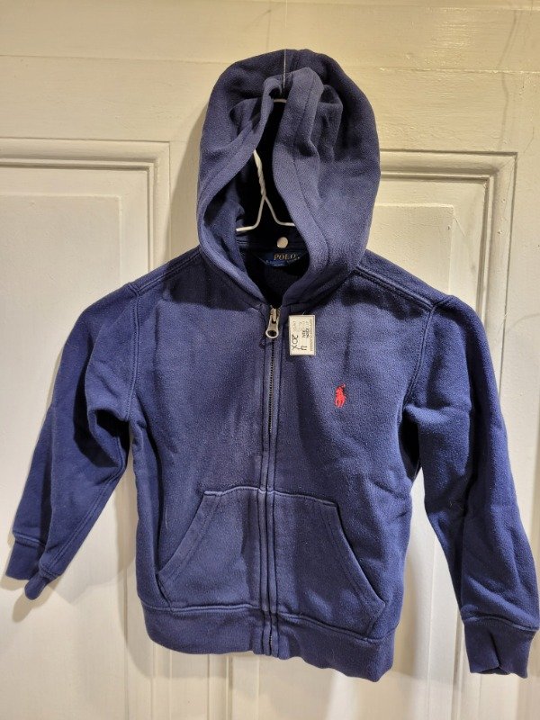 Producto - Buzo POLO RALPH LAUREN azul con cierre y capucha Talle 4 años - PRECIO: 20X