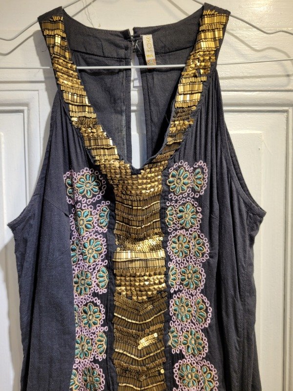 Producto - Mono TOKO negro con bordados y paillettes Talle M/L - PRECIO: 76X - 3