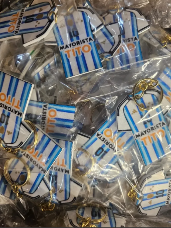 Producto - Llaveros Tu Logo  en la Camiseta de Argentina x 50 - Impreso de ambos lados