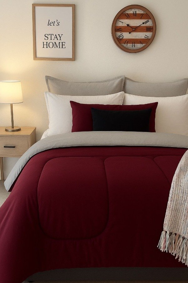 Producto - Acolchado reversible Eco - Bordo