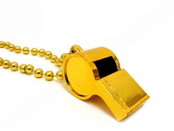 Producto - Silbato grande dorado x12u.