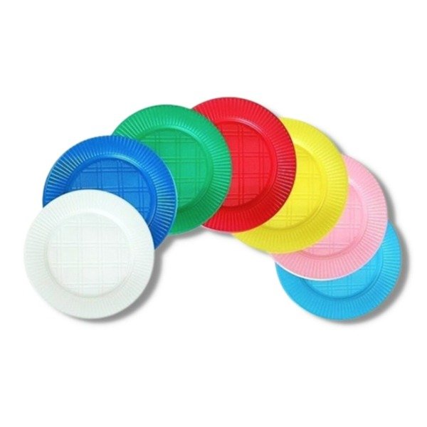 Producto - Plato Plastico Grande 22cm (Varios Colores) x10 un