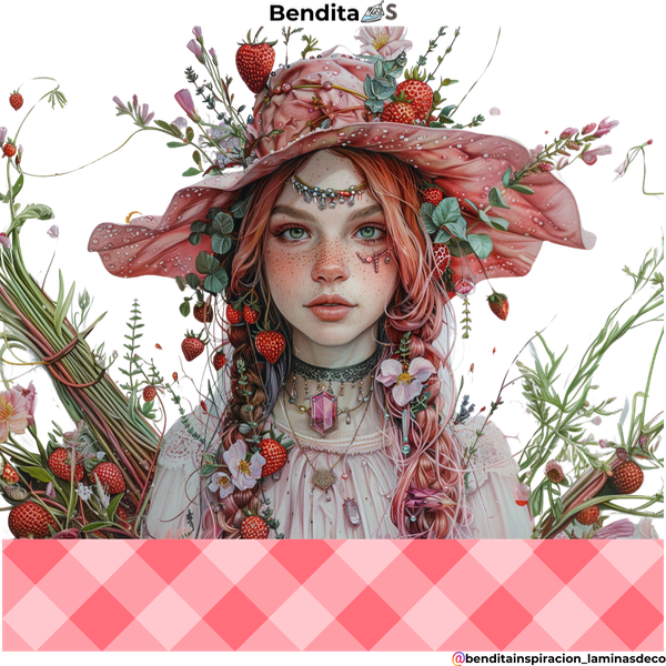 Producto - NENA CON FRESAS BENDITA SUBLIMACION