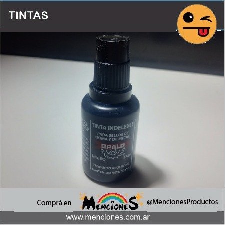 Producto - Tinta 1744 NEGRO Indeleble x 30cc para Sellos, Ópalo.