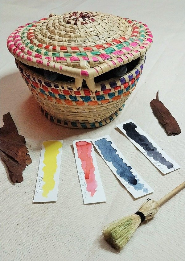 Producto - KIT TINTAS NATURALES + CUENCO DE CESTERIA