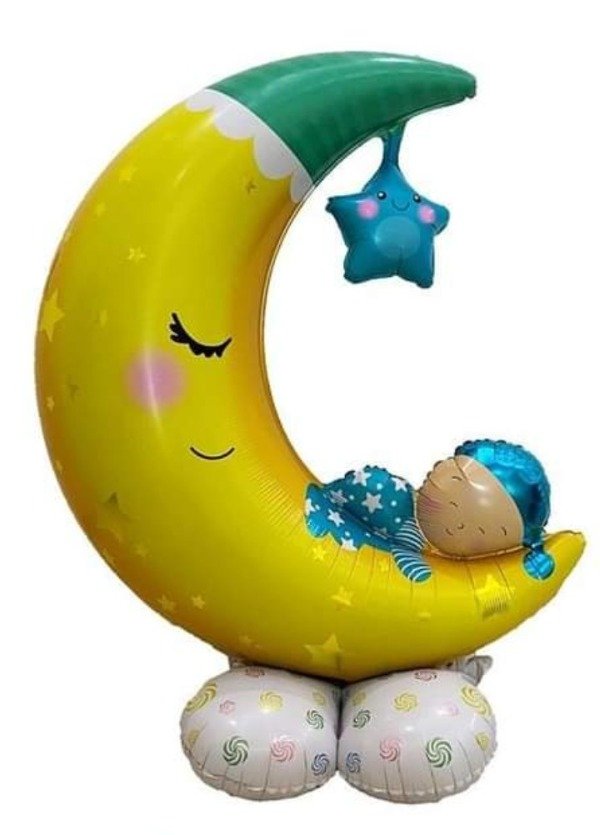 Producto - BEBE DORMIDO EN LA LUNA con base