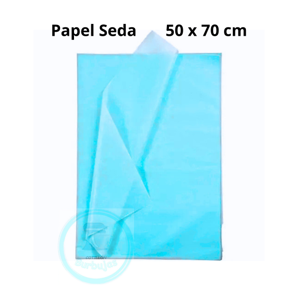 Producto - Papel de Seda Celeste 50 x 70 cm x1