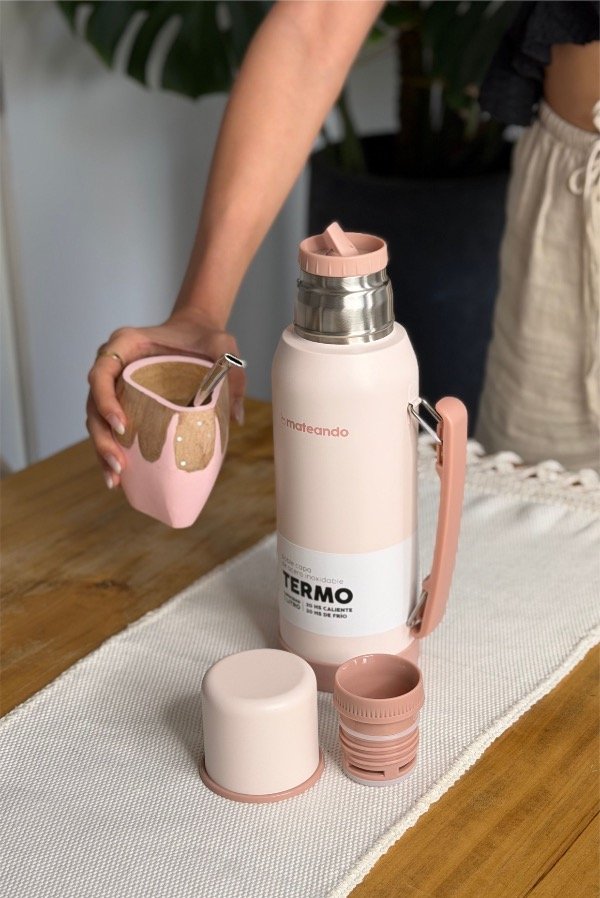 Producto - SET VACA ROSE QUARTZ RANCHERO + TERMO MATEANDO ROSE QUARTZ 1 L + BOMBILLA - 4