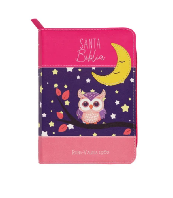 Producto - BIBLIA BOLSILLO RVR CON CIERRE BÚHO