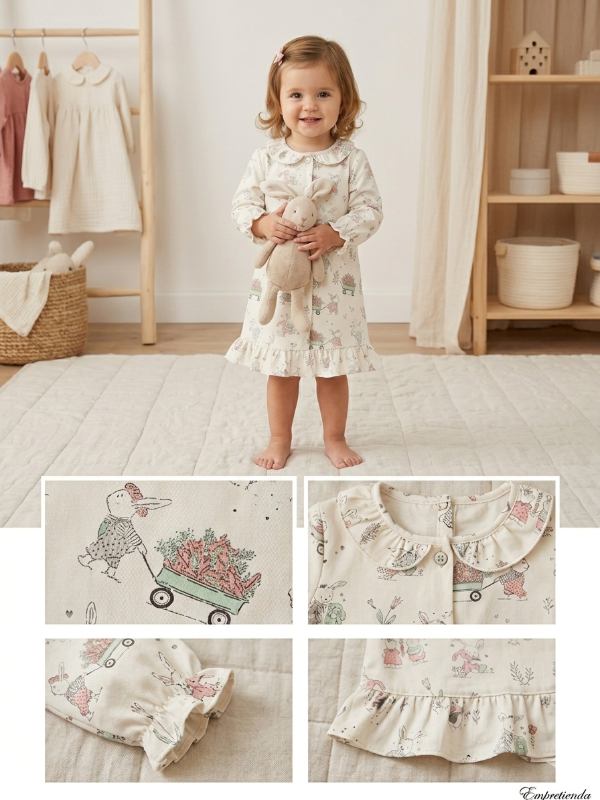 Producto - Vestido  Conejitos en el Jardín