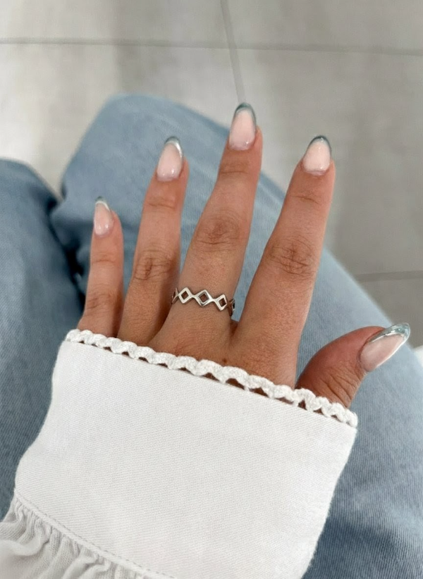 Producto - Anillo rombos acero quirúrgico