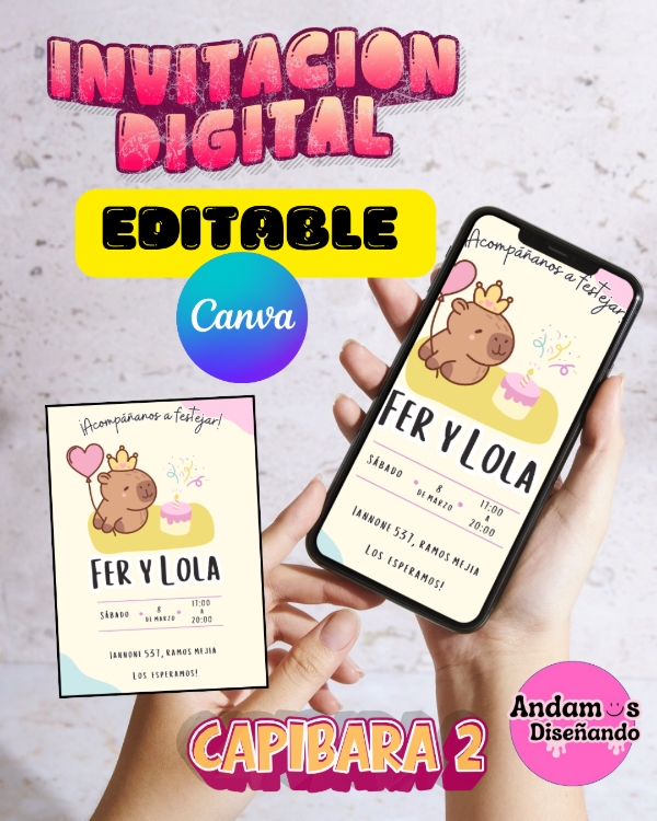 Producto - INVITACIÓN DIGITAL EDITABLES EN CANVA. COLORES
