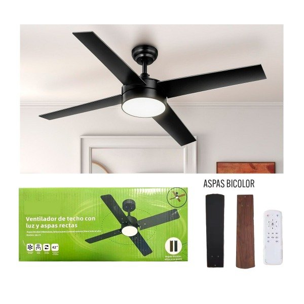 Producto - Ventilador de Techo Negro Conluz