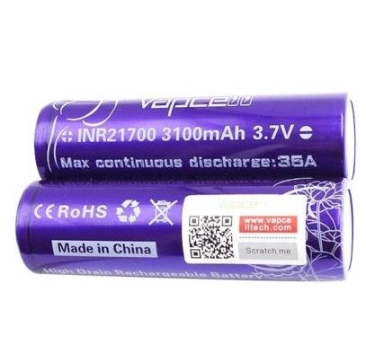 Producto - Bateria VAPCELL 21700 3100 Mah 35 A (violeta - Mech)