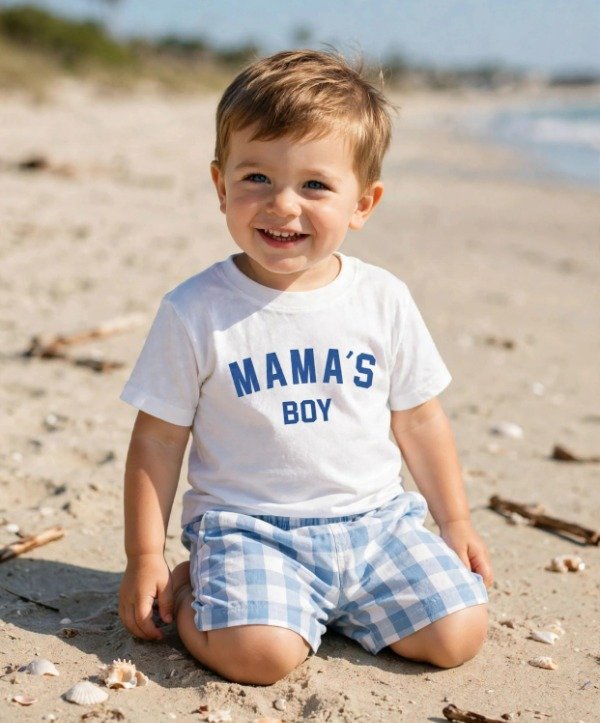 Producto - Conjunto Bebé Mamas Boy , Remera y Short 3 a 24 Meses - 0