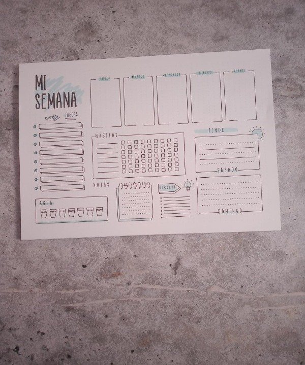 Producto - Planner Semanal 01 x20hjs.