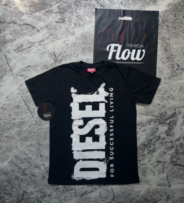 Producto - Remera Diesel Fire Negra