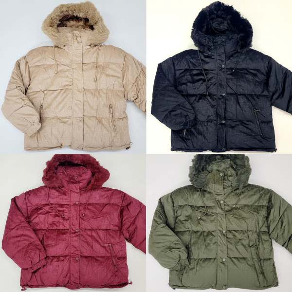 Producto - Campera Oversize Abrigo Mujer Con Piel Capucha Desmontable Ajuste En Cintura