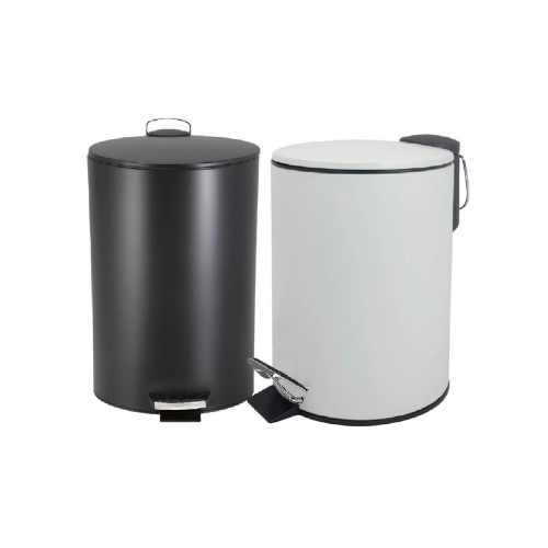 Producto - Cestos de Basura de Acero 12L Negro Blanco