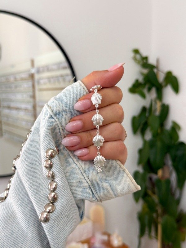 Producto - Pulsera acero blanco caracol de mar