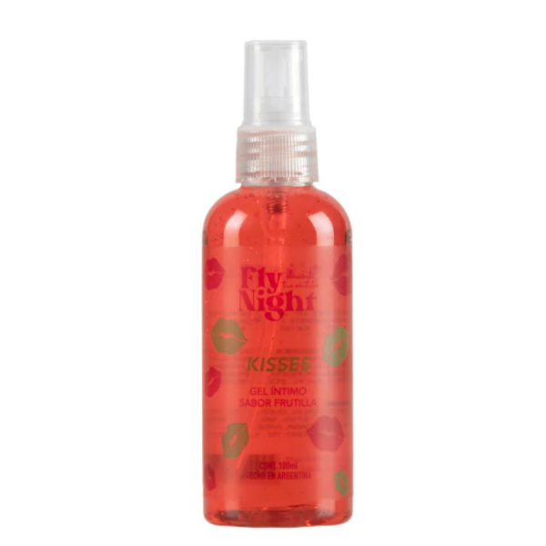 Producto - Gel Lubricante comestible Kisses Fly Night sabor a Frutilla 100ml - 0