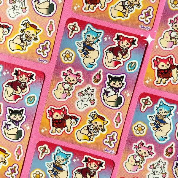 Producto - Plancha de stickers "Madokat Magica" - Vinilo