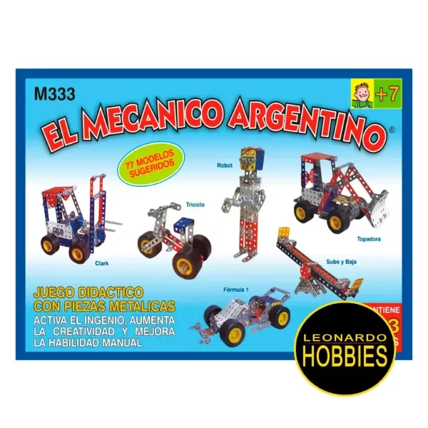 Producto - El Mecánico Argentino 333 Piezas Mecano 333