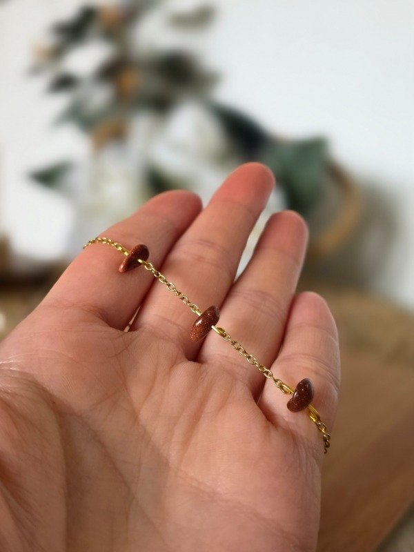 Producto - Pulsera Cadenita Piedra Sol - 0