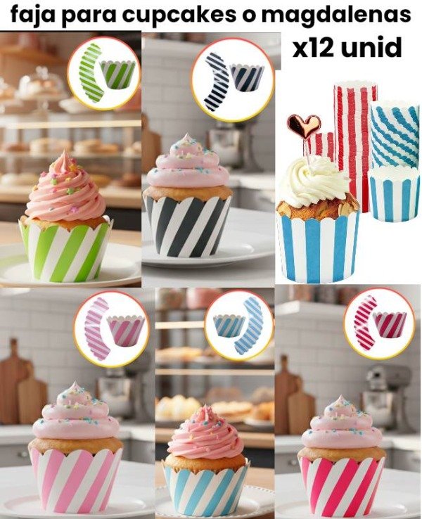 Producto - Faja para decorar magdalenas x 12 un