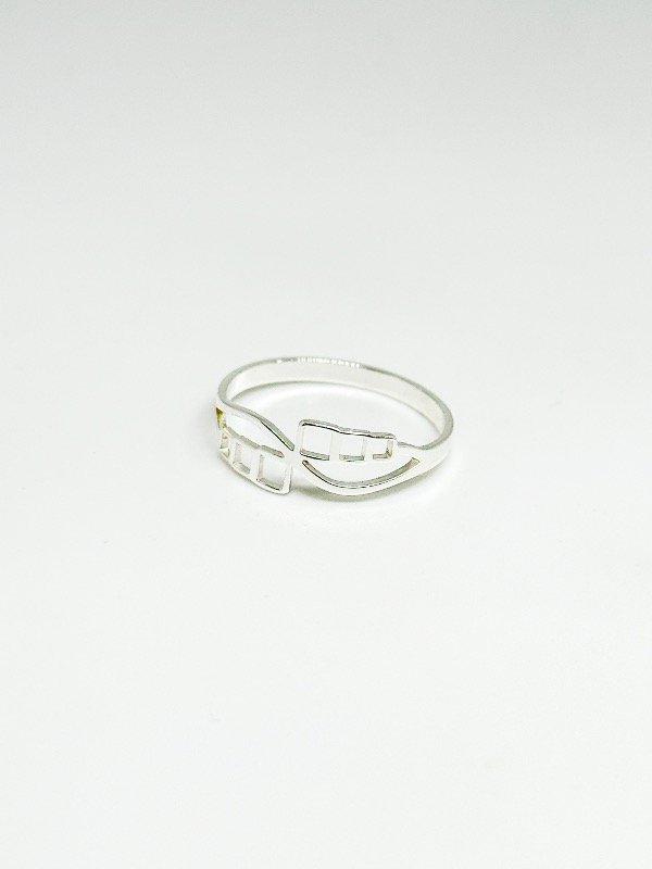 Producto - Anillo acero blanco infinito