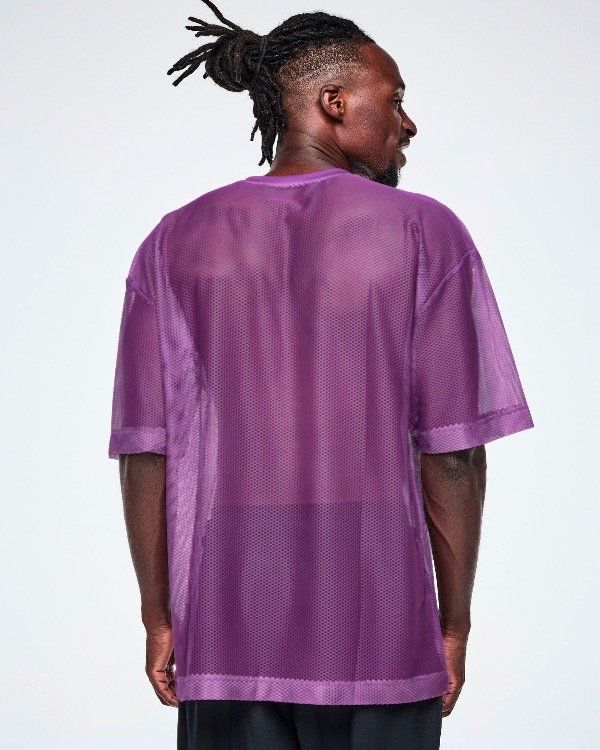 Producto - Ultrabright Oversized Mesh V-Neck Top - Purple Power - 4