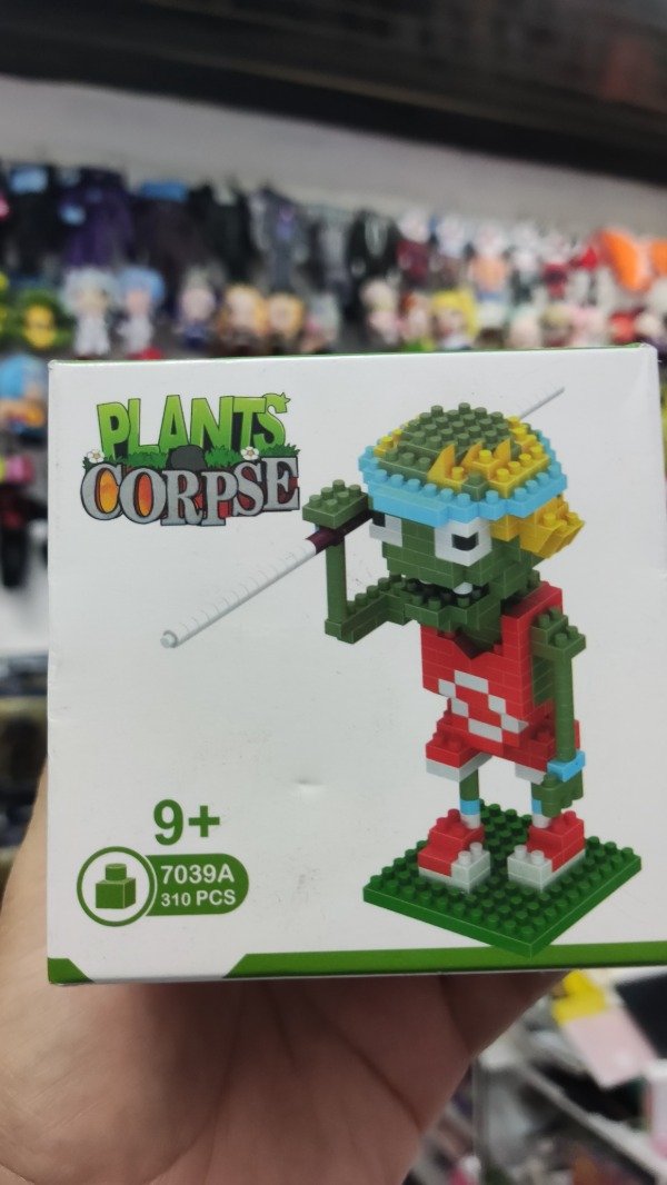 Producto - Rompecabezas Micro Bricks Lboyu Planta VS Zombie saltador de pertiga 7039A