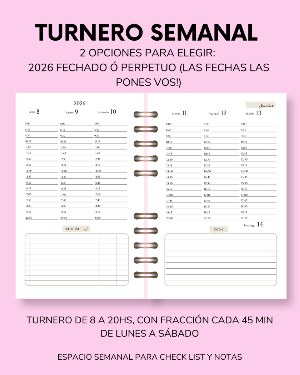 Producto - CUADERNOS AGENDA PSICOLOGIA TURNERO 45 MIN - 4
