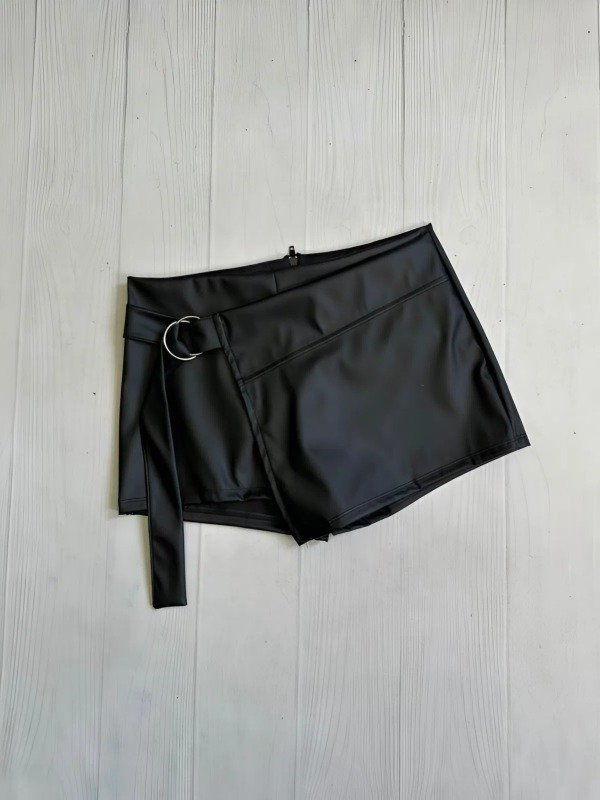 Producto - Short Pollera Con Argolla Tiro Bajo