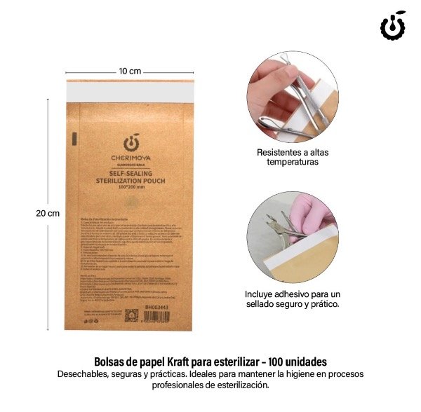 Producto - Bolsas para esterilización x 10 unid de 10 x 20cm