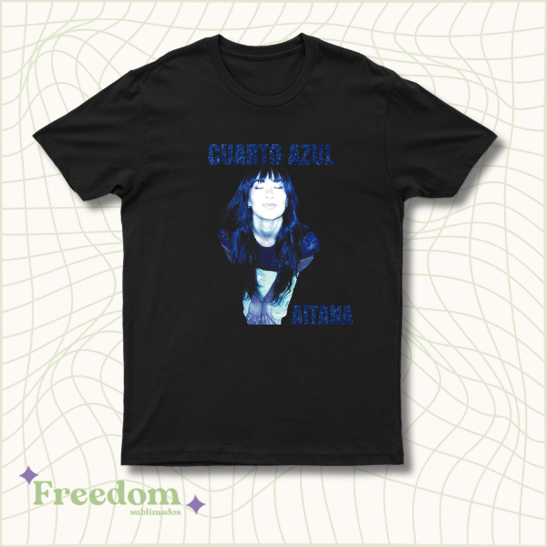 Remera cuarto azul- glitter
