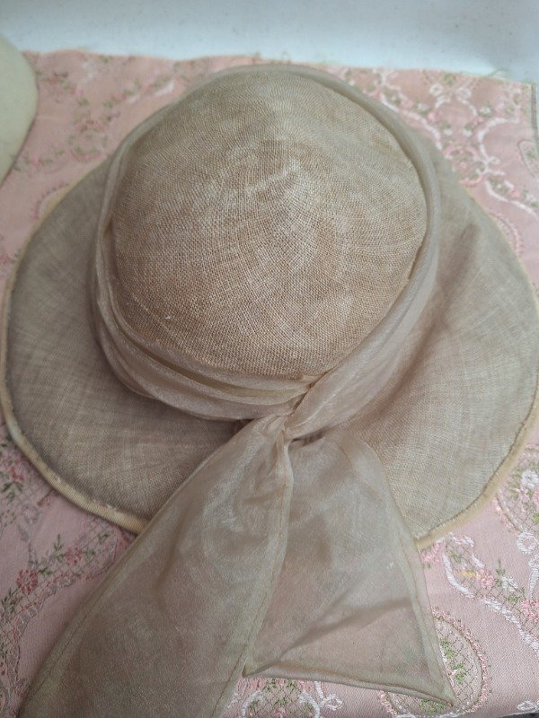 Producto - Capelina de fibra natural y cinta de organza - 5