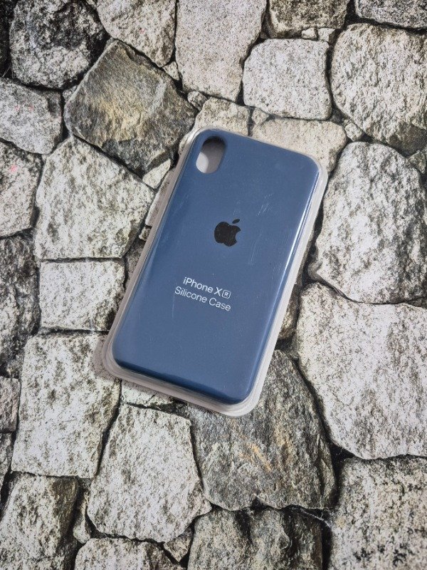 Producto - Funda silicone case logo Iphone Xr azul