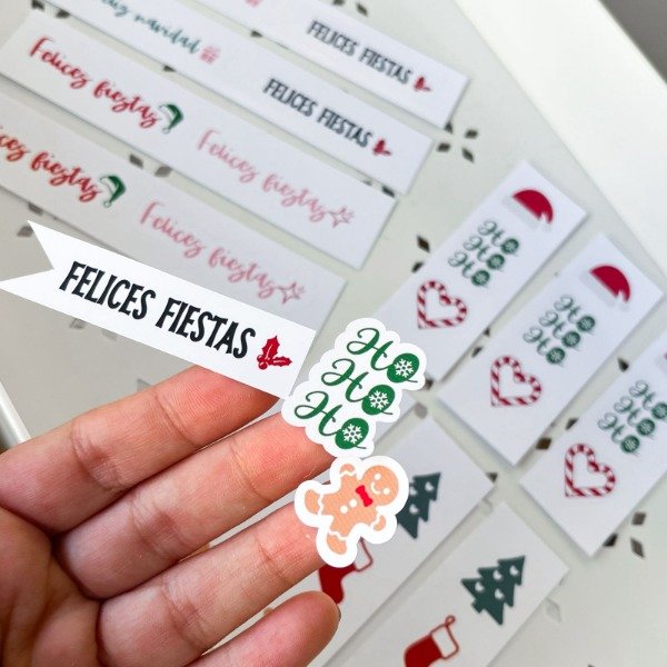 Producto - MINI PLANCHAS DE STICKERS NAVIDAD (regalo, packaging, emprendimientos)