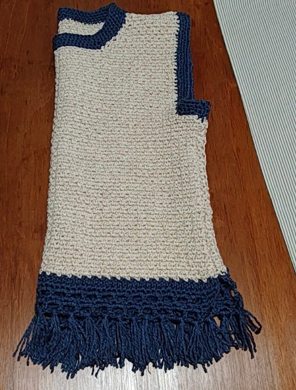 Producto - Chaleco Bea Natural y Azul - 2