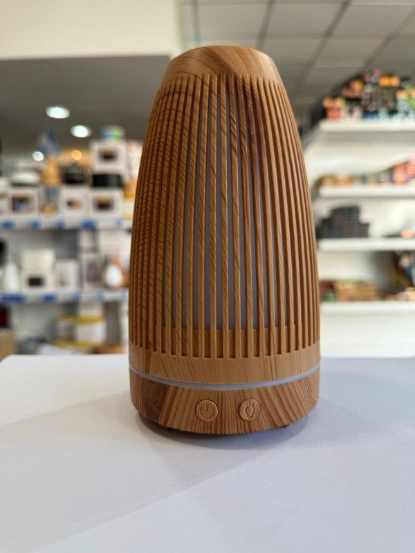 Producto - Humidificador sin filtro madera clara PUNTA DE BALA rayado