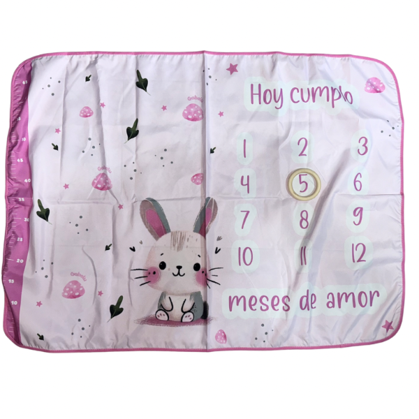 Producto - Manta cumple mes rosa II