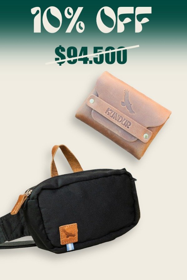 Producto - Riñonera + Tarjetero Cuero