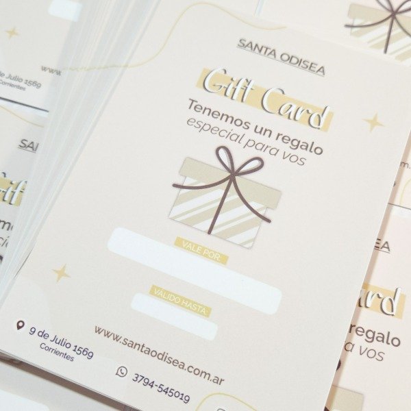 Producto - Tarjetas Gift Card